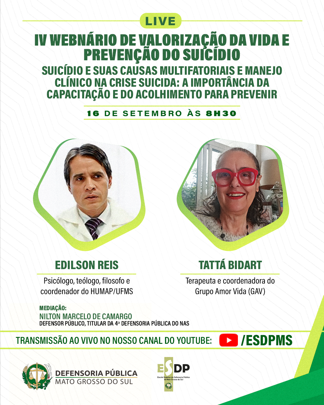 BANNER EVENTO SETEMBRO AMARELO ESDP