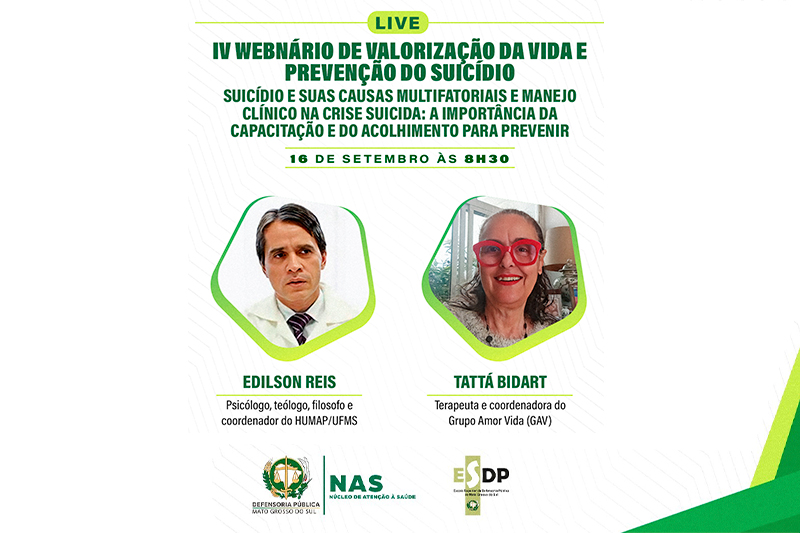 Escola Superior realiza webnário sobre valorização da vida no dia 16/09